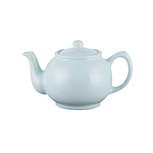 Pastel Blue Teapot 6 Cup Stoneware - Durable, Heat Retaining, Dishwasher & Microwave Safe - Home Deco London