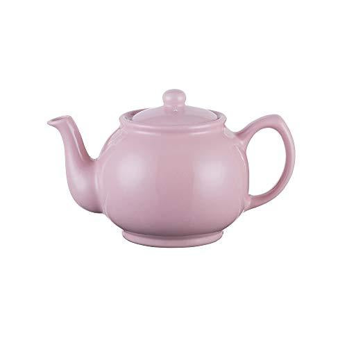 Pastel Pink Teapot - 6 Cup Stoneware, Durable & Heat Retaining, Dishwasher & Microwave Safe - Home Deco London