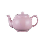 Pastel Pink Teapot - 6 Cup Stoneware, Durable & Heat Retaining, Dishwasher & Microwave Safe - Home Deco London