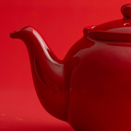 Price & Kensington 6 Cup Teapot in Red Stoneware with Gloss Glaze Finish, Microwave & Dishwasher Safe - Home Deco London