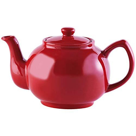 Price & Kensington 6 Cup Teapot in Red Stoneware with Gloss Glaze Finish, Microwave & Dishwasher Safe - Home Deco London