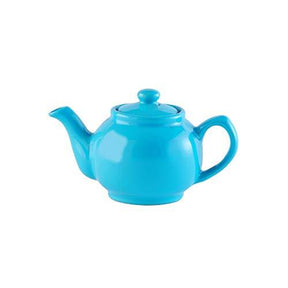 Price & Kensington Blue 2 Cup Teapot 450ml - Glossy Stoneware with Non-Drip Spout - Home Deco London