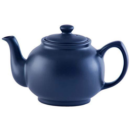 Price & Kensington Matt Navy Blue Teapot - 6 Cup Capacity, Non-Drip Spout, Ergonomic Handle - Home Deco London