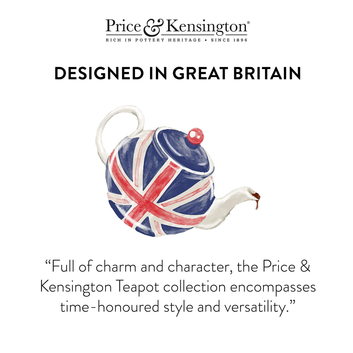 Price & Kensington Matt Navy Blue 2 Cup Teapot - Home Deco London