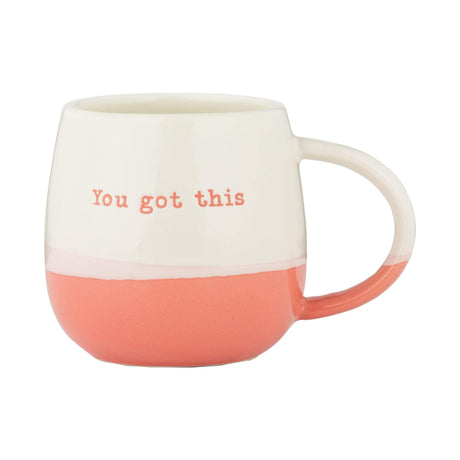 Price & Kensington Motivational Coffee Mug 340ml White/Pink - You Got This, Dishwasher Safe Ceramic - Home Deco London