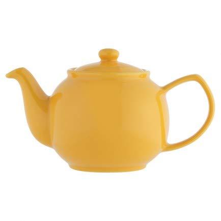 Price & Kensington Mustard 6 Cup Stoneware Teapot, Durable & Charming Design, Microwave Safe - Home Deco London