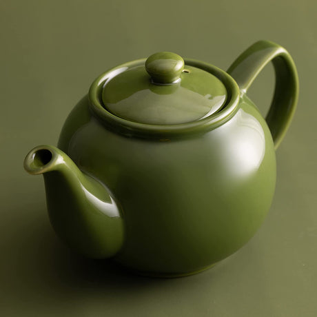Price & Kensington Olive Green Teapot 6 Cup Capacity Stoneware, Durable & Microwave Safe - Home Deco London