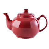 Price & Kensington Red Teapot 10 Cup Capacity, Glossy Finish, Non-Drip Spout, Ergonomic Handle - Home Deco London