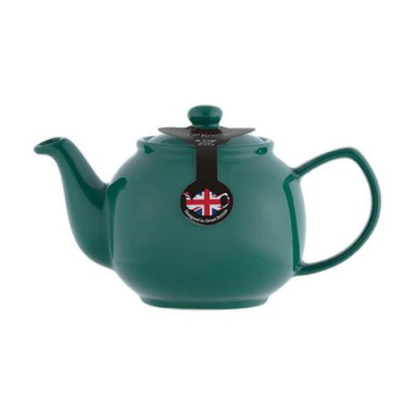 Price & Kensington Stoneware Teapot 6 Cup in Emerald - Durable, Microwave & Dishwasher Safe - Home Deco London