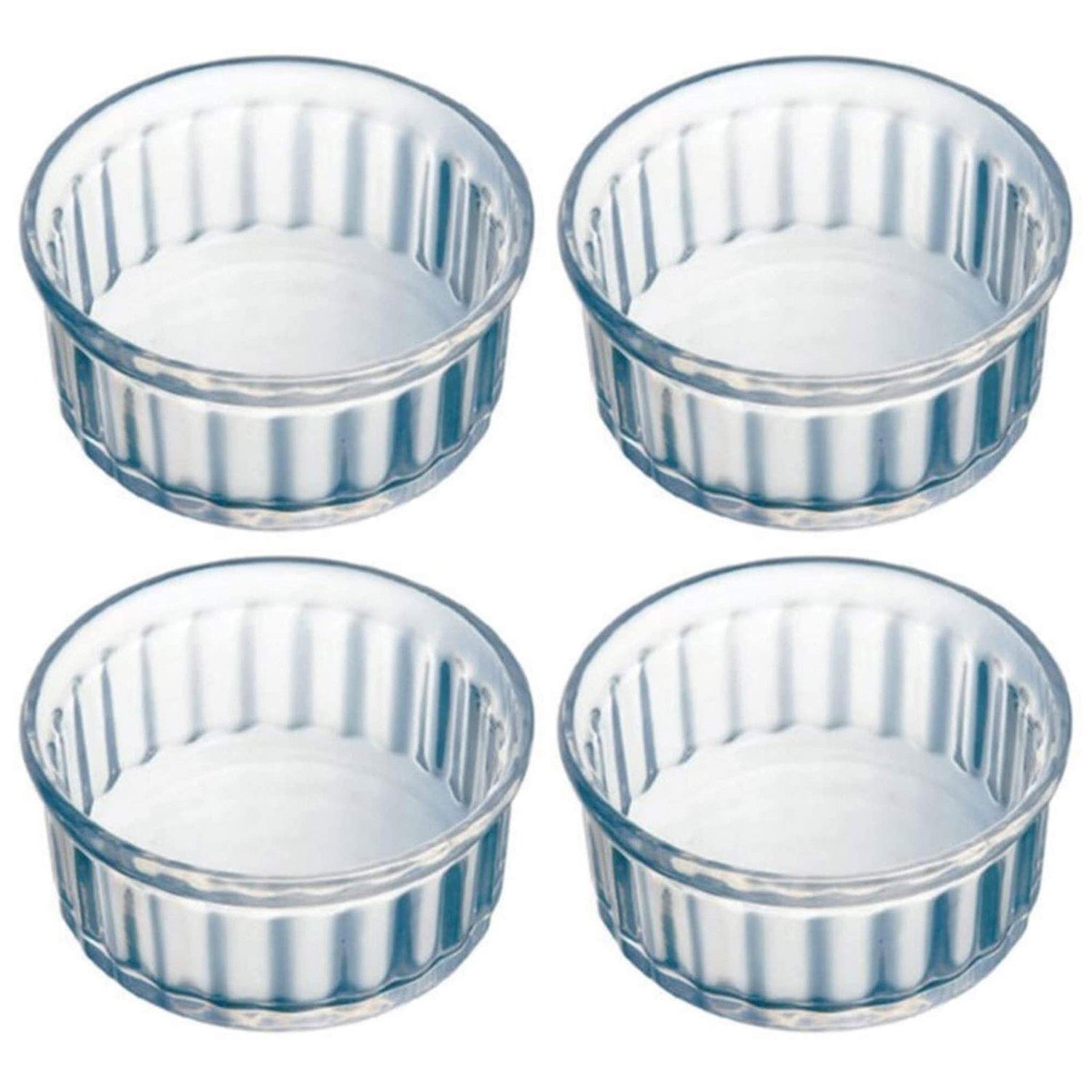 Pyrex 10cm Glass Ramekin Set - Pack of 4 - Home Deco London