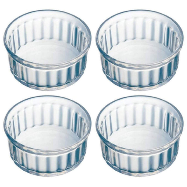 Pyrex 10cm Glass Ramekin Set - Pack of 4 - Home Deco London