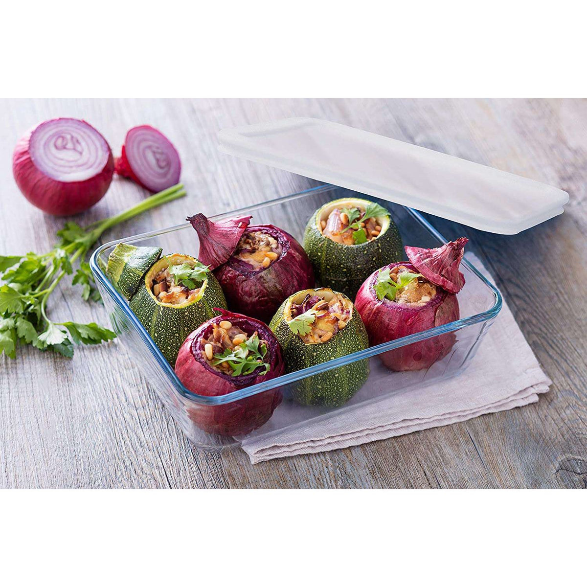 Pyrex Cook & Freeze Glass Containers Set of 4 with Airtight Lids - Home Deco London