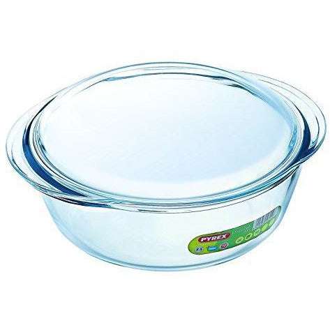 Pyrex Glass Casserole Dish 2.2L with Lid - Home Deco London