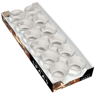 Set of 12 Premium Glass Tealight Holders - Sandblasted Design for Elegant Ambiance - Home Deco London