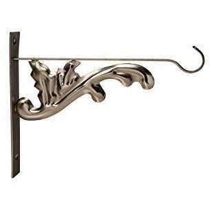 Set of 2 Silver Metal Wall Hanger Hooks with Leaf Motif for Indoor and Outdoor Use - Home Deco London