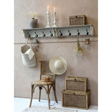 Small Antique Brass Lantern For Tea Lights With Cut-Out Flower Design, H14.5cm - Home Deco London