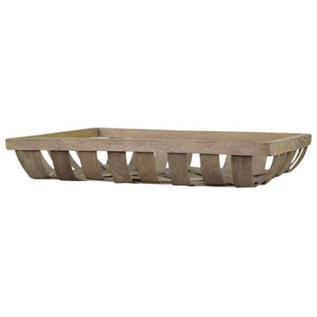 Small Braided Basket for Rustic Storage | Natural Poplar Woodchip Finish | Chic Antique - Home Deco London