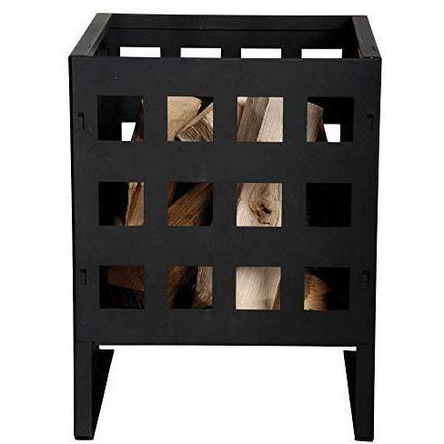 Small Fire Pit - Esschert Design Square Firebasket with Handles for Garden & Terrace - Home Deco London
