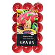 Spaas 30 Scented Tealights - Tropical Delight, 4.5 Hours Burn Time, Quality Paraffin Wax - Home Deco London