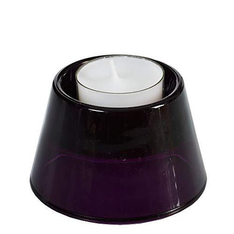 Spaas Conical Tealight Holders in Aubergine, Set of 6 Elegant Candle Holders - Home Deco London