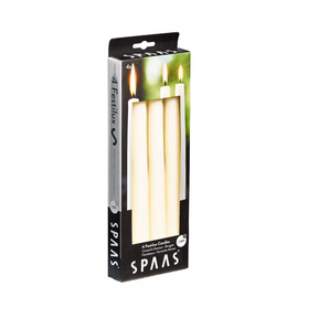 Spaas Festilux Ivory Dinner Candles - Elegant Tapered Design, Pack of 4, Long Burn Time - Home Deco London
