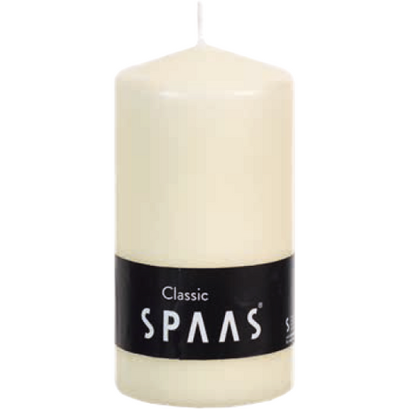 Spaas Ivory Unscented Pillar Candle 60 x 100 mm, a premium quality unscented pillar candle with a classic design ideal for home décor and celebrations.