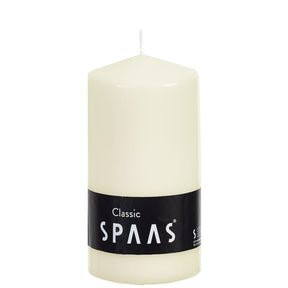 Spaas Unscented Pillar Candle 60 x 150 mm – Premium Quality with 25 Hours Burn Time - Home Deco London