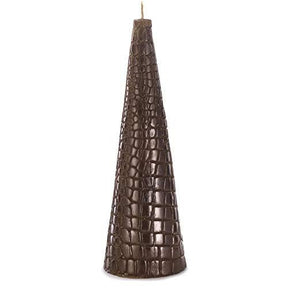 Spicewood Scented Candle - Crocodile Skin Design, 80 Hours Burn Time, Gift Boxed - Home Deco London