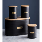 Sophisticated Typhoon Otto Black Coffee Storage showcasing the airtight coffee container's bamboo lid.