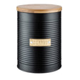 Typhoon Otto Black Coffee Storage 1.4 Litre, an elegant airtight coffee container with a ribbed design.